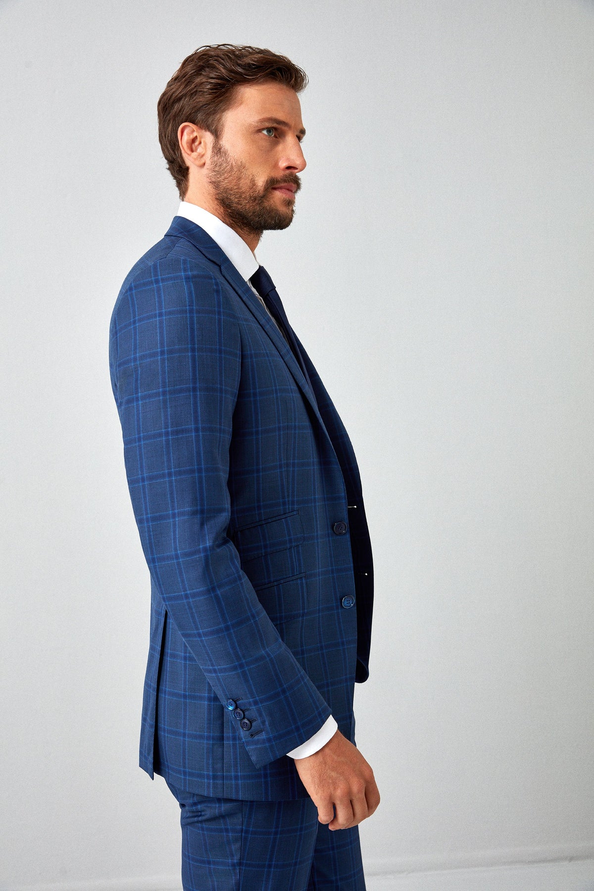 Bold Check 130s Suit
