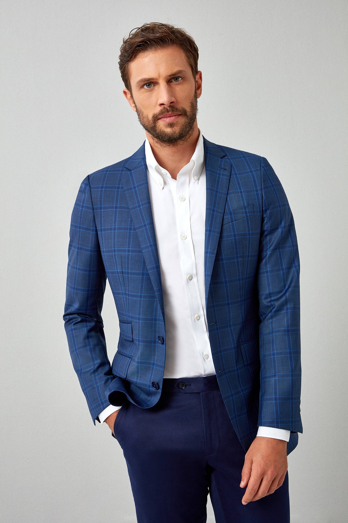 Bold Check 130s Blazer