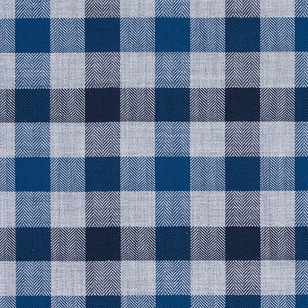 Grey, Navy and Blue Melange Flannel