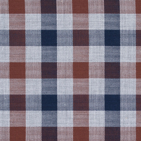 Grey, Navy and Brown Melange Flannel