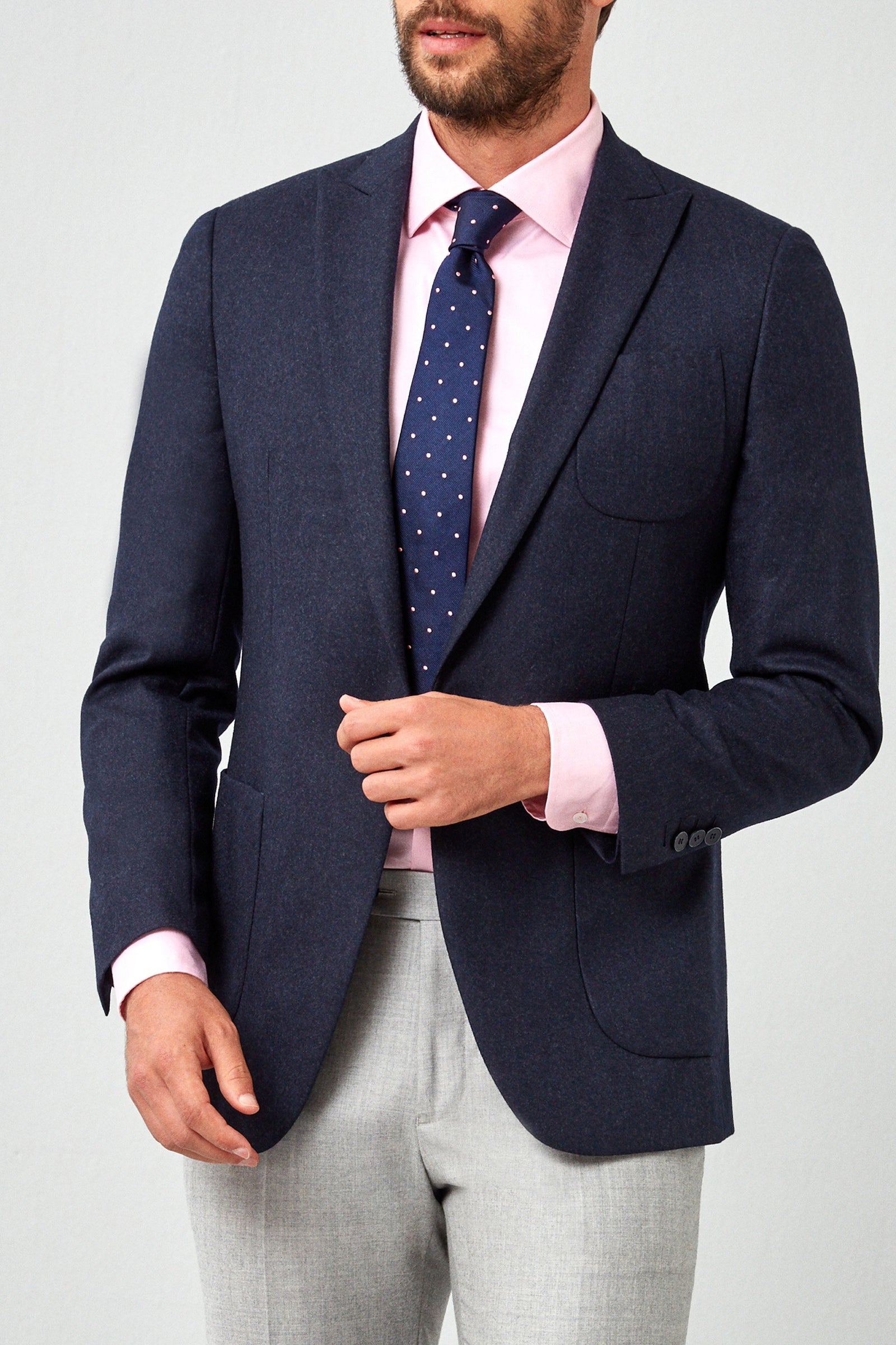 Italian Solid Flannel Blazer