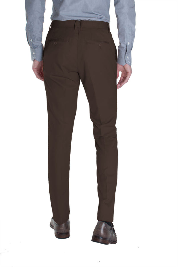 Chocolate Brown Cotton Dress Pants