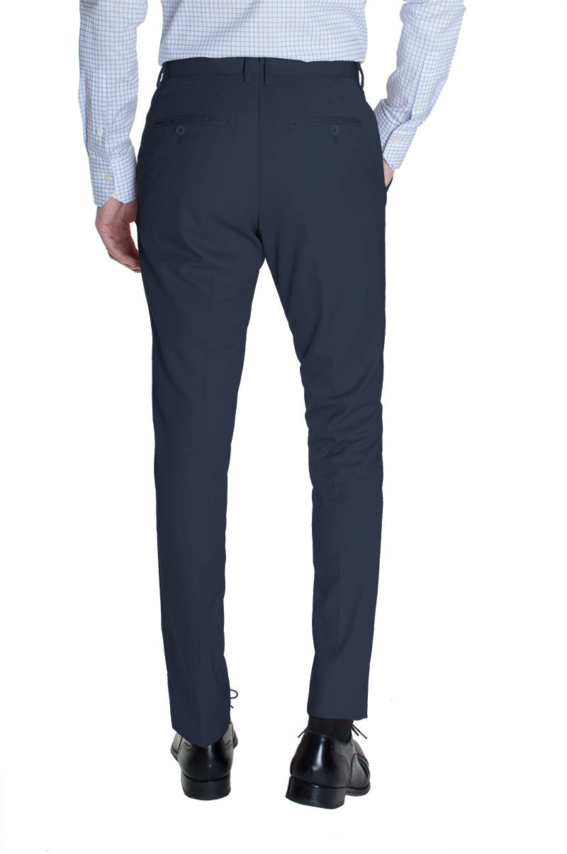 Dark Navy Cotton Dress Pants - Acustom Apparel Dark Navy Cotton Dress Pants - Acustom Apparel