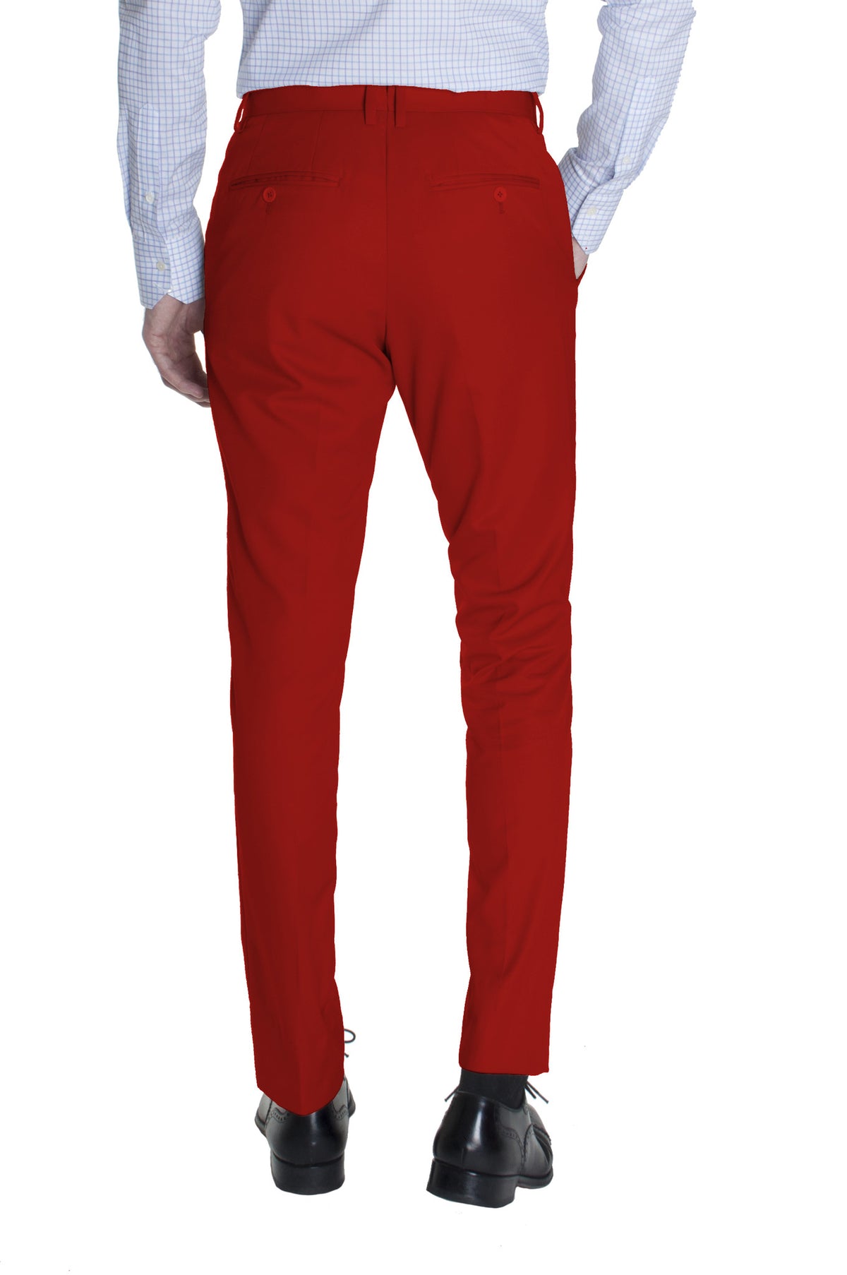 80s Bright Red Satin Trim Pants Vintage Straight Leg Formal | Apple  Branches Vintage | Miami, FL
