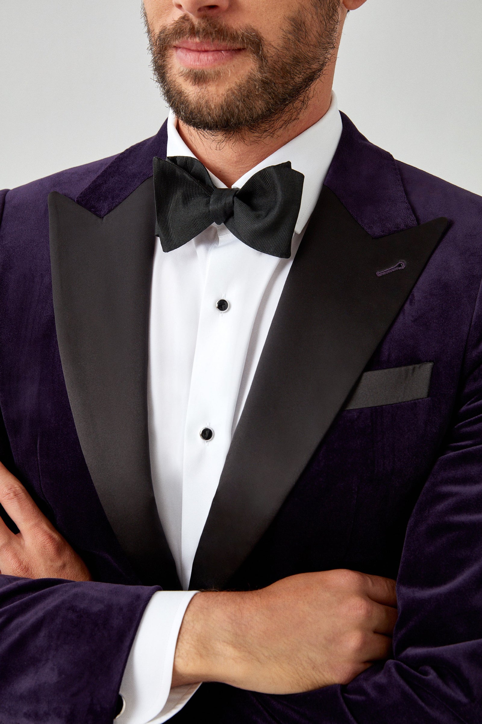 English Velvet Dinner Jacket with Satin Lapel