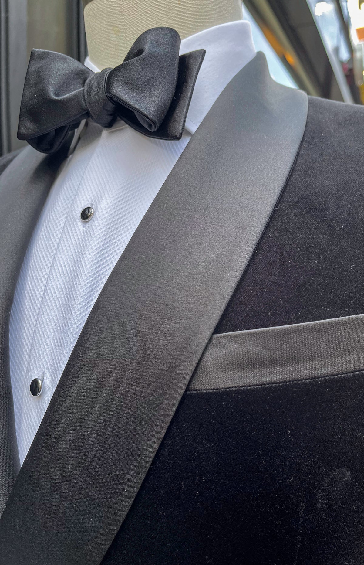 Velvet Double Breasted Shawl Dinner Jacket