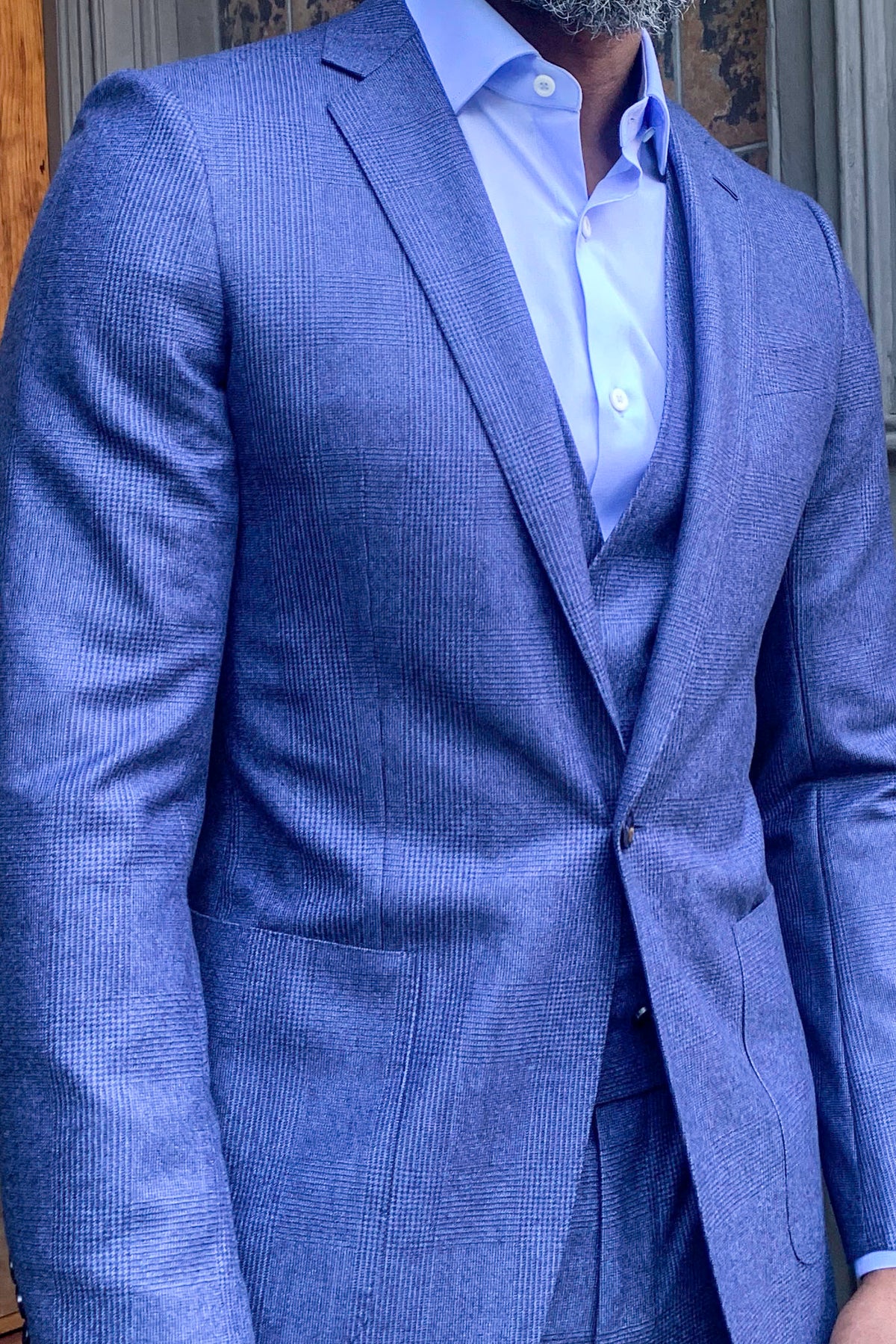 English Worsted Flannel Glen Plaid