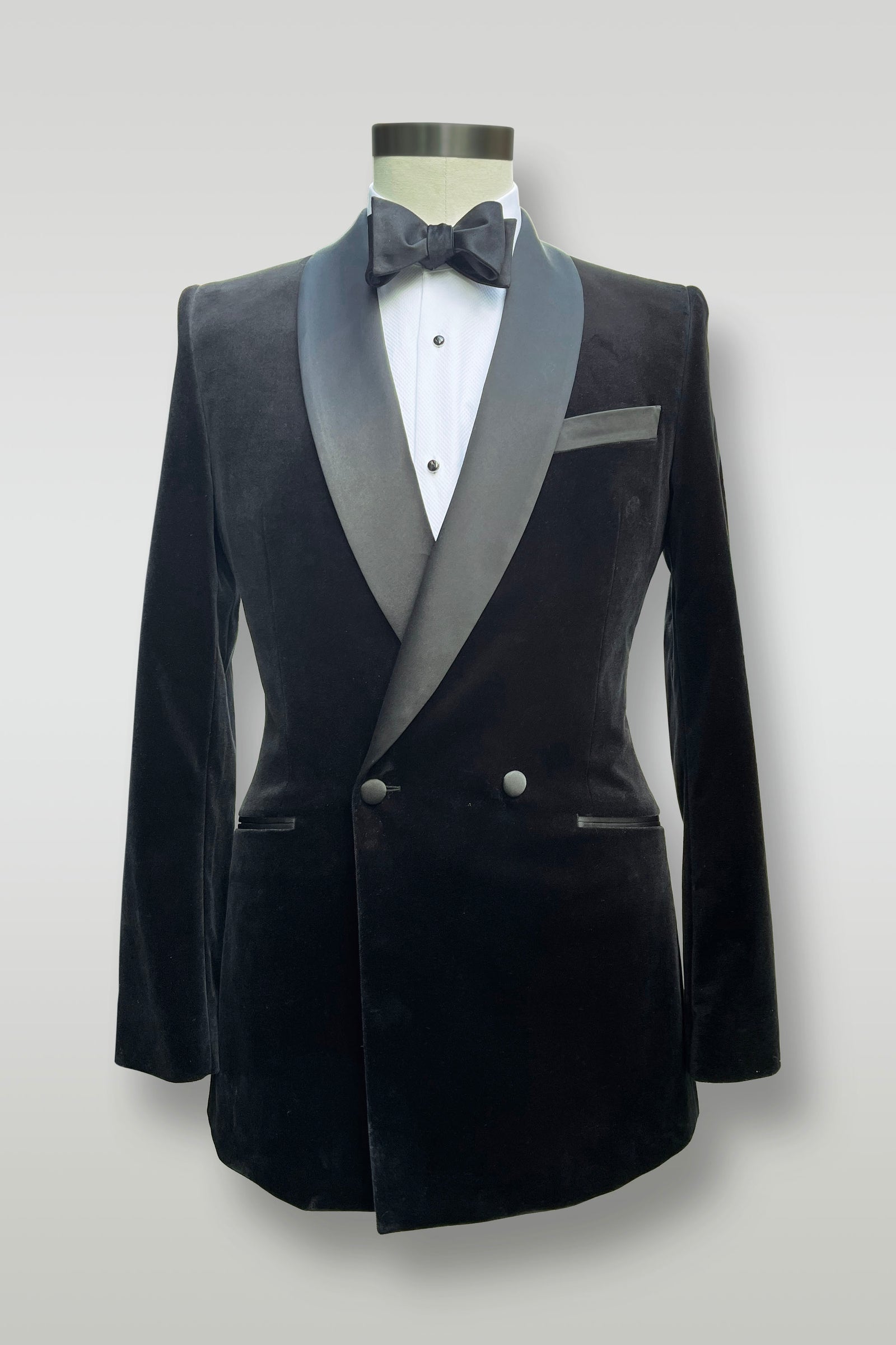 Velvet Double Breasted Shawl Dinner Jacket