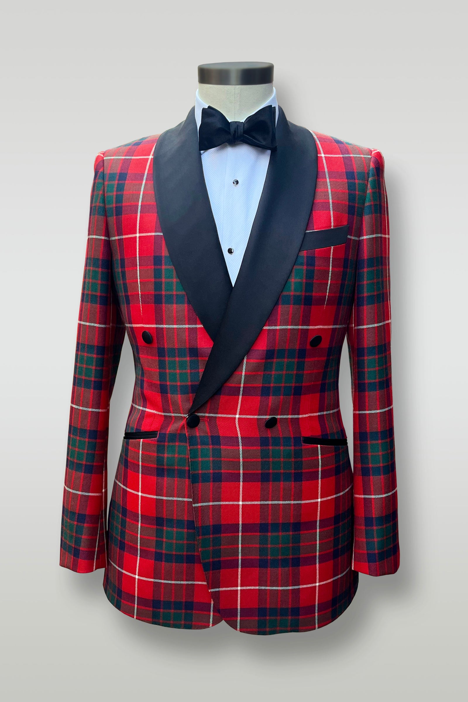 Tartan Double Breasted Shawl Dinner Jacket from Huddersfield