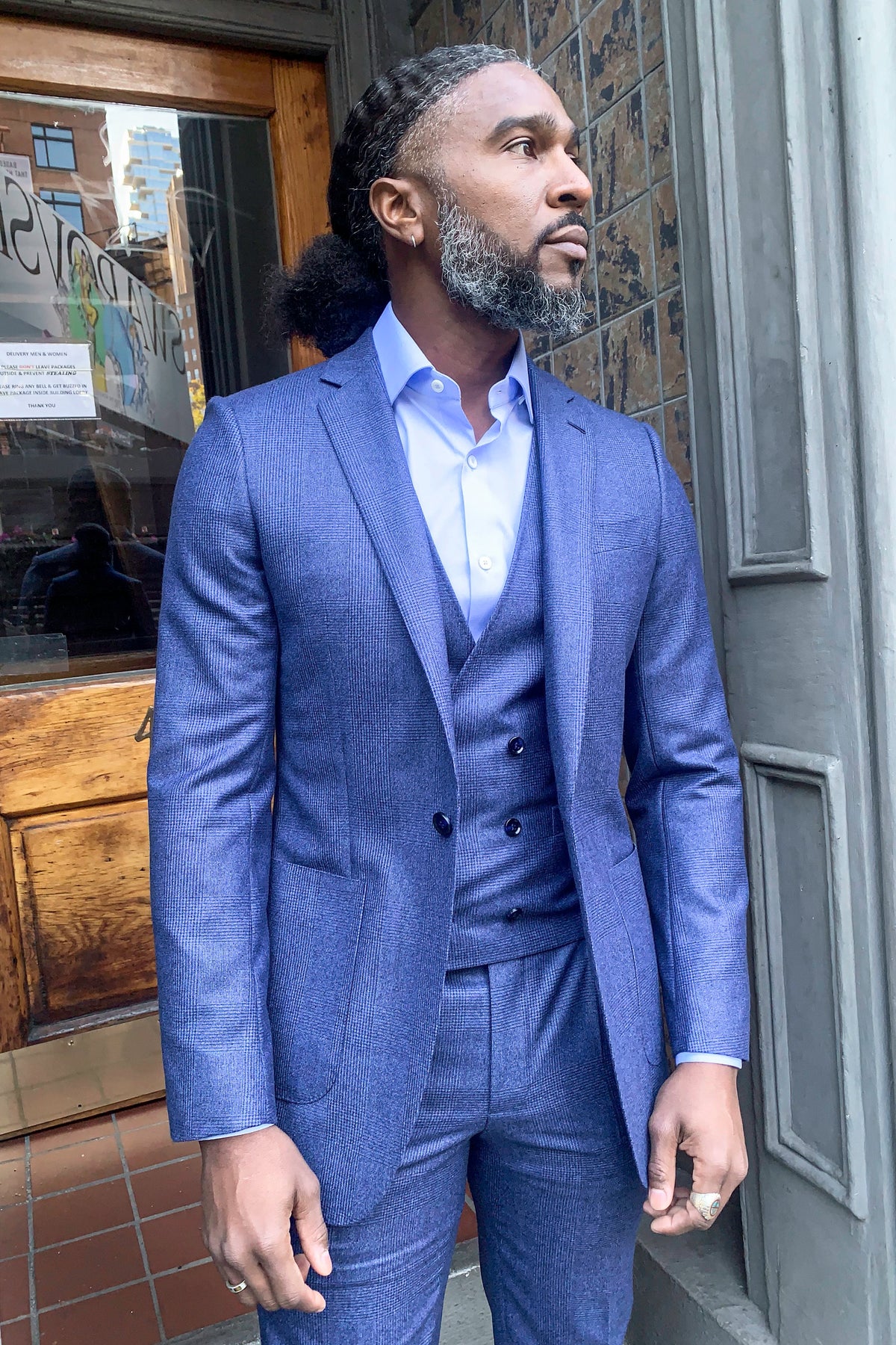 English Worsted Flannel Glen Plaid