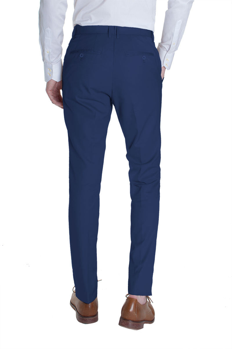 Plaid navy blue pants 60273 -clothing for men online-STYLER