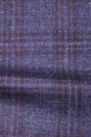 Wool / Silk / Cashmere / Linen Tonal Windowpane 3pc Suit